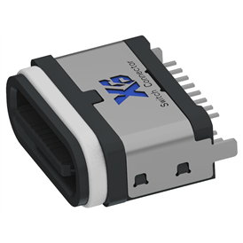 XB-ATCF-16-019 TYPE C 16P anti-jellyfish seat vertical plug plate L=7.45mm (U-shaped full plastic type)